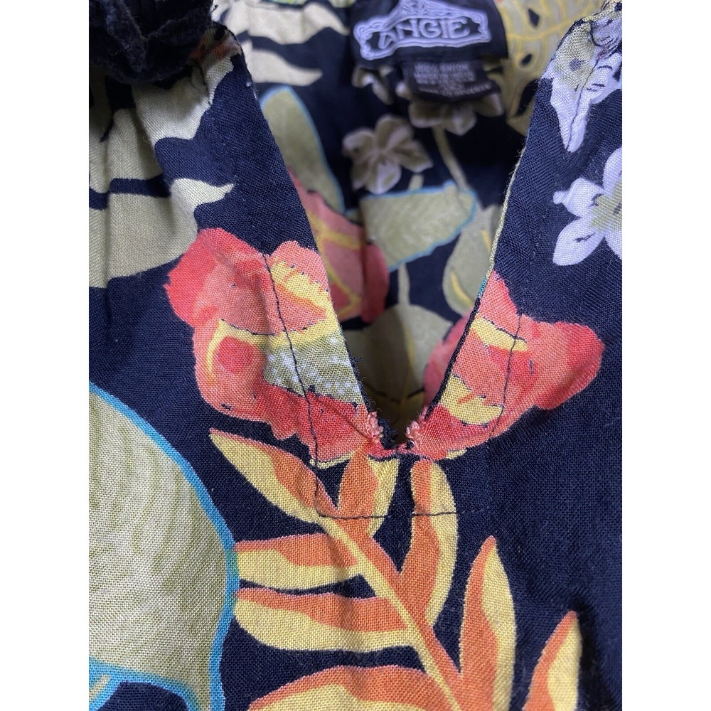 Angie Women Floral Off Shoulder Top Plus Size 1X Crochet Tropical Boho Colorful - Picture 5 of 6